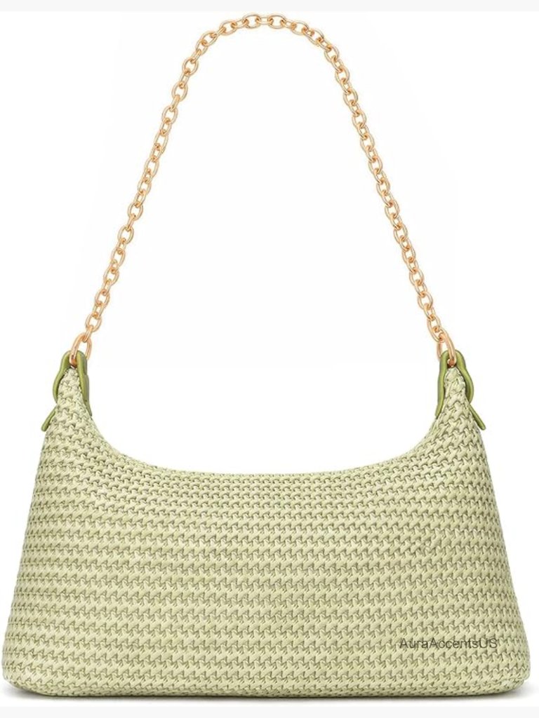 Boho Woven Straw Shoulder Bag Tote Handbag Crochet Purse Beach